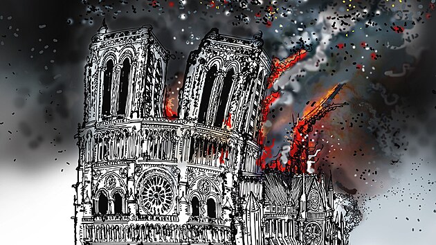 Z plaktu filmu Notre-Dame v plamenech