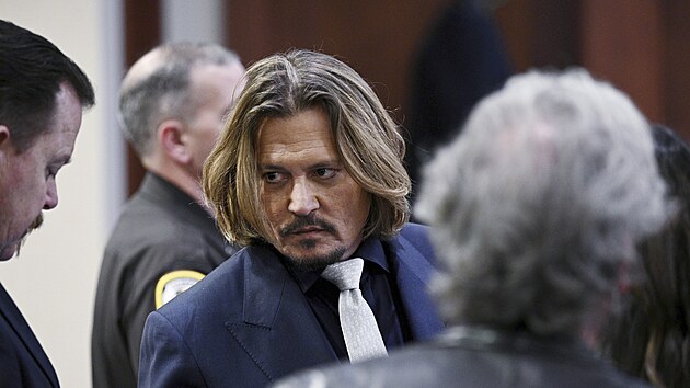 Johnny Depp u soudu (Fairfax, 12. dubna 2022)