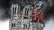 Z plakátu filmu Notre-Dame v plamenech