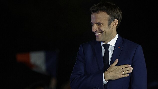 Emmanuel Macron po znovuzvolen francouzskm prezidentem (24. dubna 2022)