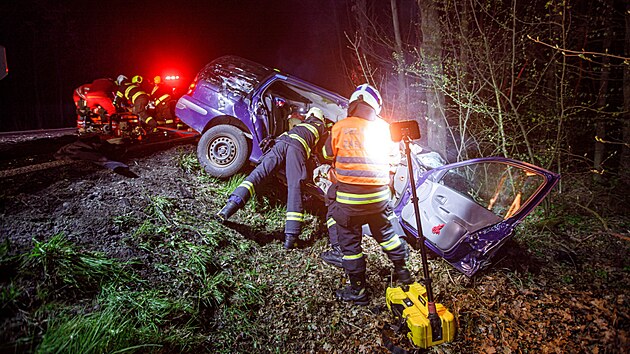Tragická nehoda u obce Chábory na hlavní silnici I/14 u Dobrušky na Rychnovsku (29. dubna 2022)