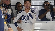 Pierre Gasly se připravuje na Velkou cenu Miami. Pierre Gasly se připravuje na Velkou cenu Miami.
