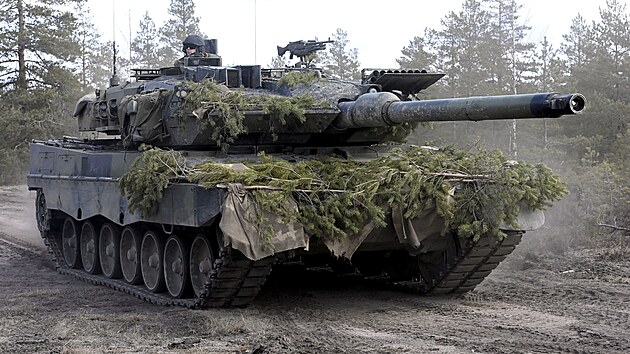 Tank Leopard na cvien finsk armdy Arrow 22 (4. kvtna 2022)
