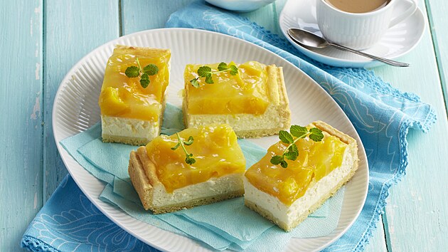 Cheesecake řezy s bílou čokoládou Cheesecake řezy s bílou čokoládou