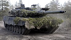Tank Leopard na cviení finské armády Arrow 22 (4. kvtna 2022)