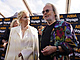 Agnetha Faltskog a Benny Andersson na ervenm koberci pi zahjen show ABBA...