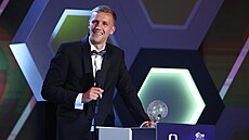 Tomá Souek pi vyhláení ankety Fotbalista roku.