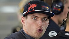 Max Verstappen z Red Bullu bhem tréninku na Velkou cenu panlska F1.