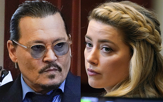 Johnny Depp a Amber Heardová u soudu (Fairfax, 27. kvtna 2022)