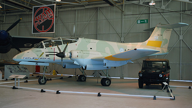 IA-58 Pucar v muzeu RAF v Cosfordu