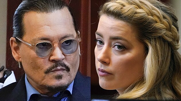 Johnny Depp a Amber Heardov u soudu (Fairfax, 27. kvtna 2022)