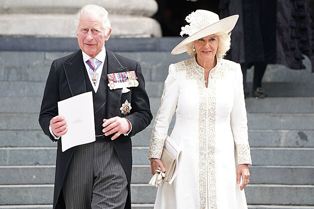 Princ Charles a vvodkyn Camilla (Londn, 3. ervna 2022)