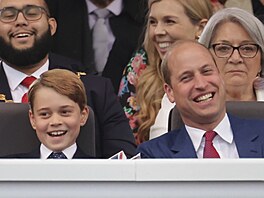 Princ George a princ William na koncert k platinovému jubileu královny Albty...
