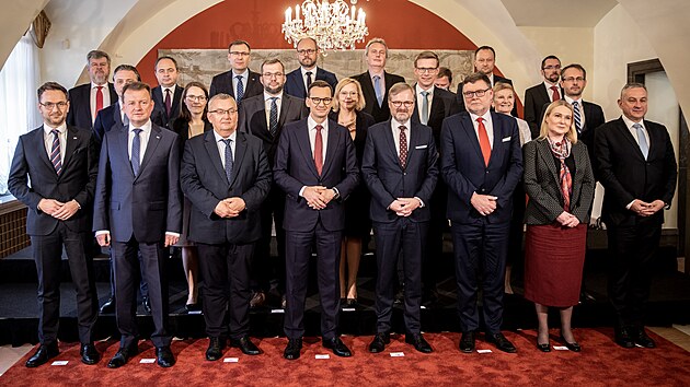 Společné zasedání české a polské vlády v čele s premiéry Petrem Fialou a Mateuszem Morawieckim. (3. června 2022)