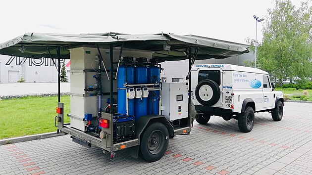 Mobilní úpravna Mobile Trailer Water 1500 od společnosti Hutira pomáhá na Ukrajině.