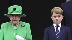 Královna Albta II. a princ George na oslav platinového jubilea královny...