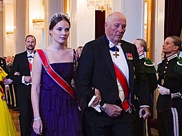 Norská princezna Ingrid Alexandra a král Harald V. (Oslo, 17. ervna 2022)
