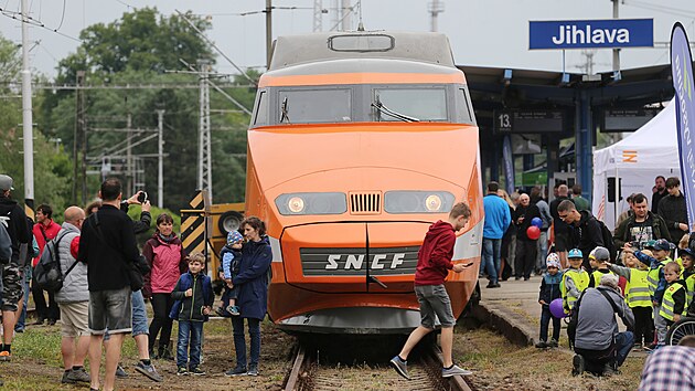 Rychlovlak TGV byl k vidění také v Jihlavě. (10. června 2022)