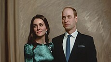 Vévodkyn Kate a princ William na portrétu od Jamieho Coretha ve The...