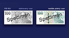 Stahované starší vzory bankovek jsou nejsnáze rozpoznatelné šířkou stříbřitého... Stahované starší vzory bankovek jsou nejsnáze rozpoznatelné šířkou stříbřitého...
