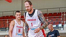 Patrik Auda na tréninku basketbalové reprezentace