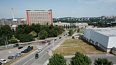 Kiovatka Beznická ve Zlín ped zahájením rekonstrukce (erven 2022)