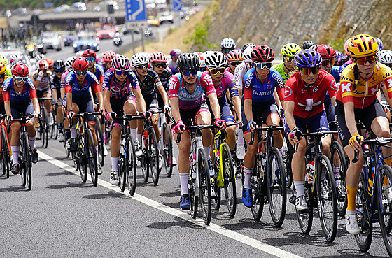 Momentka z 1. etapy Giro Donne 2022 1. ervence. (ilustraní snímek)