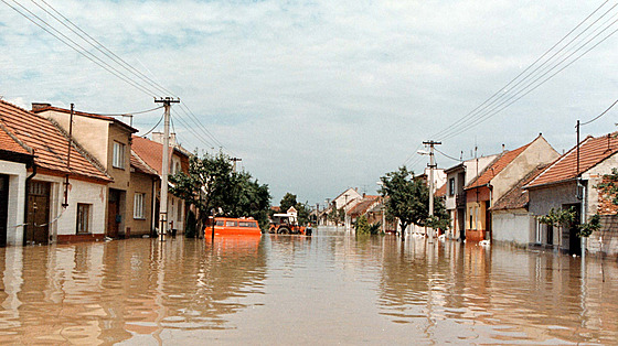 Vbec nejhe zasaené velkou vodou bylo v roce 1997 Veselí nad Moravou,...