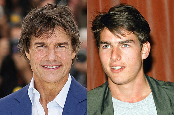 Herec Tom Cruise v letech 2022 a 1986