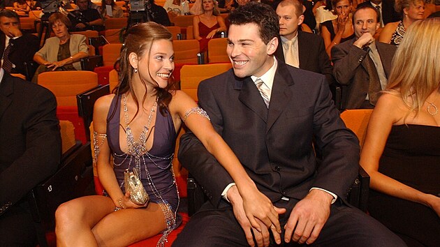 Jaromr Jgr a Andrea Vereov (Zlat hokejka, 2003)
