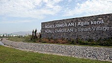 Pohled na nov zrekonstruovanou vesnici Agali v okrese Zangilan. (19. ervence...