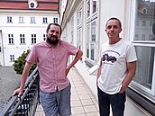 Ředitel Ústavu českého národního korpusu Michal Škrabal a zástupce Michal Křen