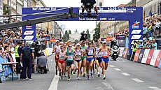 Momentka z maratonu na mistrovství Evropy v Mnichov.