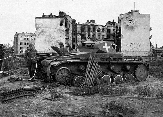 Bhem polské kampan zniený nmecký lehký tank Panzer II