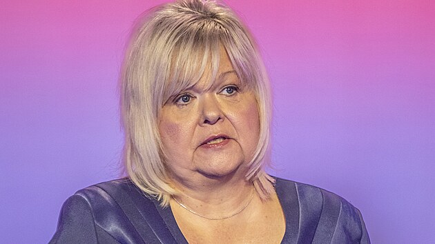 Šárka Prachařová (ANO) je hostem v primátorské superdebatě. (5. září 2022)