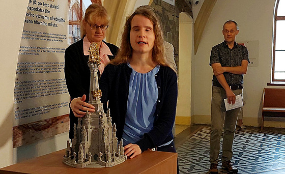 Model barokního sloupu Nejsvtjí trojice v Olomouci, památky zapsané UNESCO,...