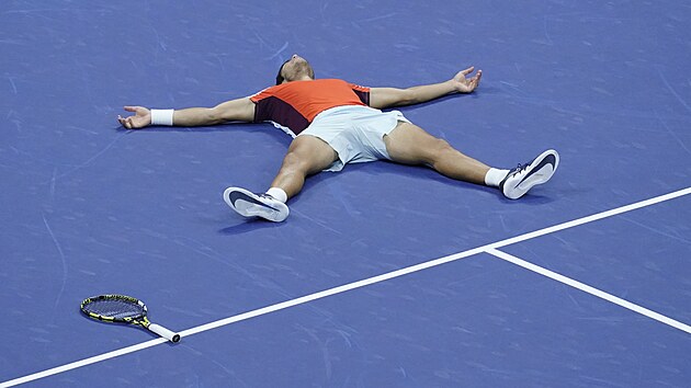 Carlos Alcaraz po vtzstv na US Open.