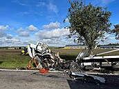 Jednoho z řidičů musel do nemocnice transportovat vrtulník. Jednoho z řidičů musel do nemocnice transportovat vrtulník.