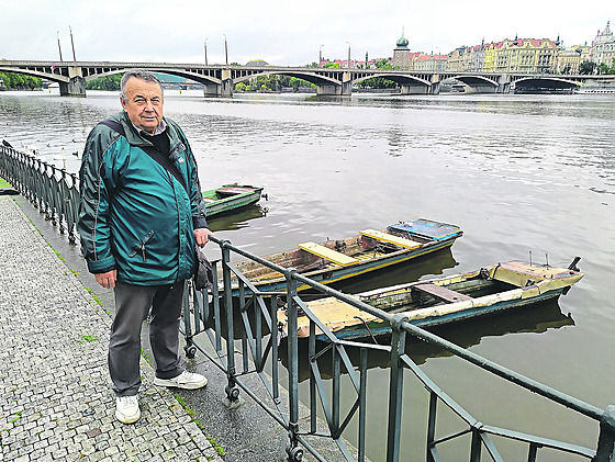 Frantiek Meluzin u smíchovské flotily