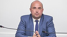Lídr hnutí ANO v Plzni  Roman Zarzycký pedstavil novinám novou radu msta...