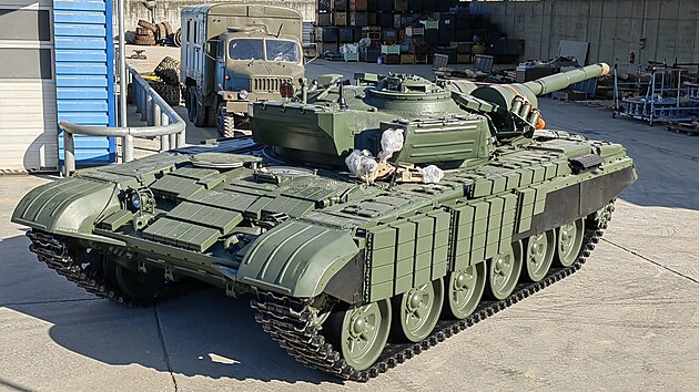 Tank Tom, na kter se ei sloili v spn kampani Drek pro Putina. Jde o modernizovanou verzi T-72 M1.