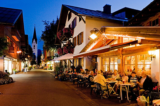 Restaurace v bavorském Oberstdorfu