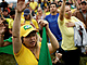 Pznivci brazilskho prezidenta Jaira Bolsonara pi protestech v centru Ria de...