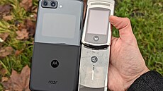 Motorola Razr 2022 a prototyp modelu Razr3 V13 z roku 2009