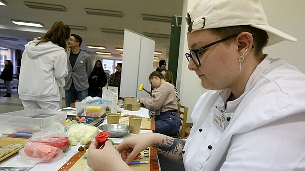 Na výstavě škol Scholaris jsou k vidění mimo jiné praktické ukázky cukrářské výroby.