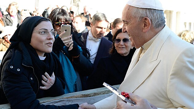 V roce 2014 se Cristina Scucciaov setkala i s papeem.
