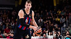 Barcelonský basketbalista Jan Veselý v zápase Euroligy s Baskonií.