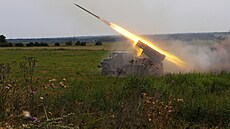 Salvový raketomet Grad ukrajinské armády Salvový raketomet Grad ukrajinské armády