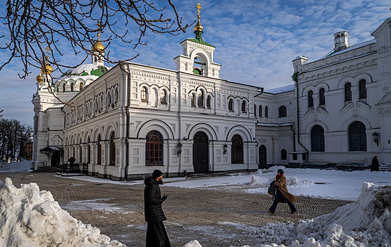 Pravoslavný kláterní komplex v ukrajinském Kyjev Kyjevskopeerská lávra....