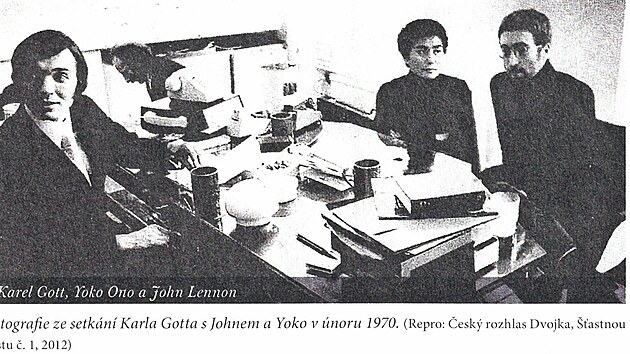 Setkn Karla Gotta s Johnem Lennonem a Yoko Ono
